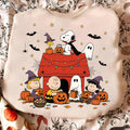 Comfort Colors Snoopy Halloween Shirt Women, Peanuts Charlie Brown Lucy Sally Woodstock Ghost Pumpkin Graphic Tee, Spooky Season Gift for Her Aesthetic