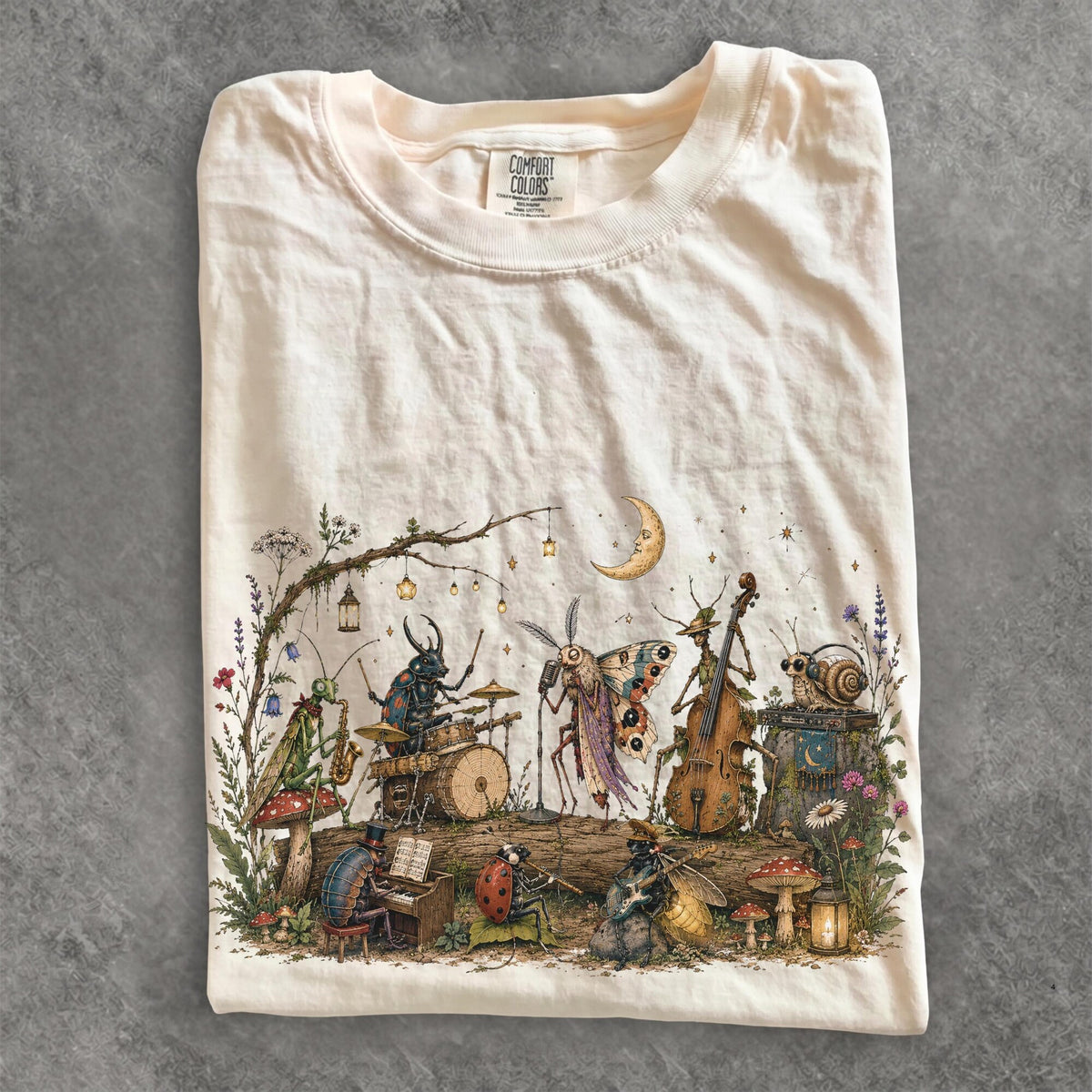 Vintage Insect Graphic Shirt Comfort Colors Musician Bug Tee 90s Insect Lover Tee