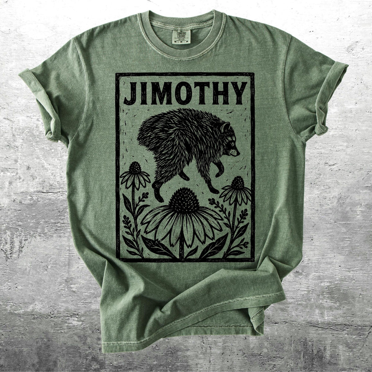 Jimothy Shirt Trendy Raccoon Meme Shirt Oversize Womens Unisex Comfort Colors Tshirt