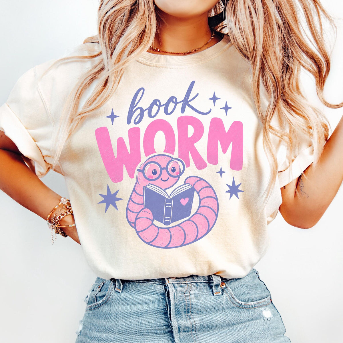 Book Worm Comfort Colors Shirt Book Lover Tee Reading Teacher Gift Librarian Bookish Tshirt Trendy Reading Worm Tee Read More Books