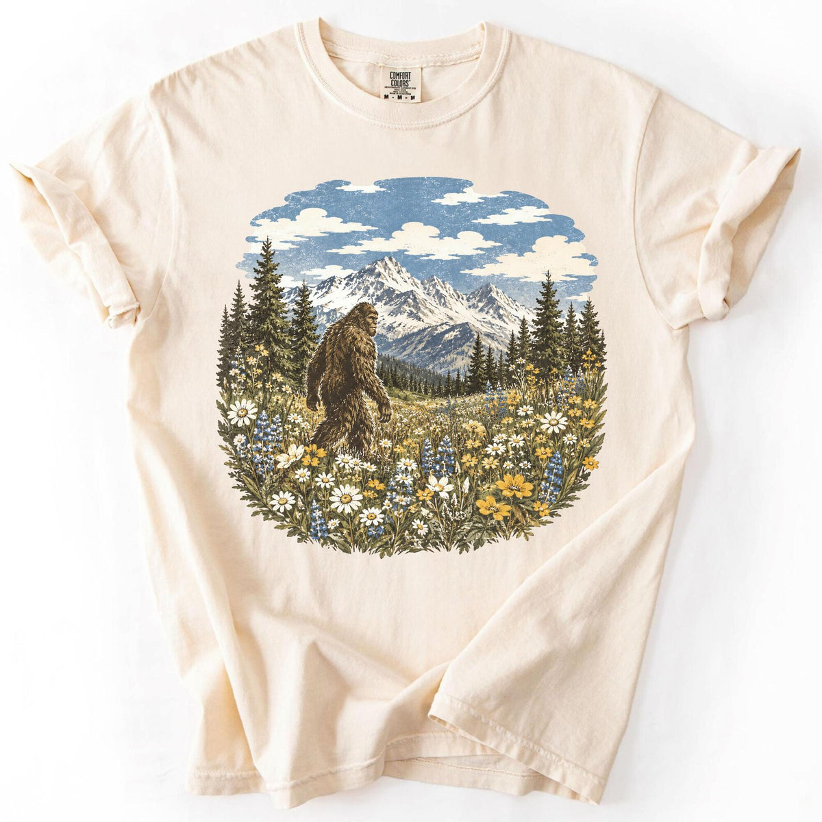 Comfort Colors Vintage Sasquatch Shirt Funny Cryptid Shirt Hiking Lover Gift