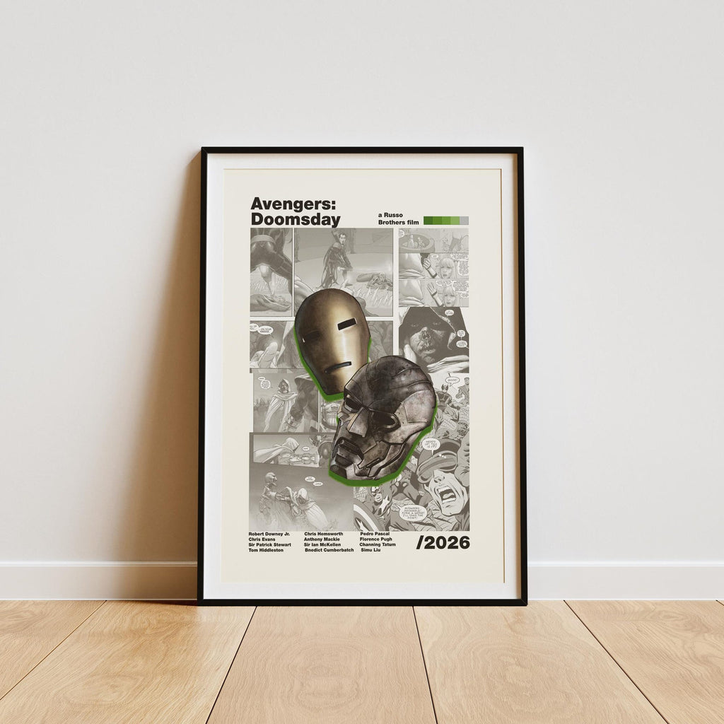 Avengers Doomsday 2026 Movie Comics Marvel Cinematic Universe Minimalist Art - Poster | Canvas Wall Art Print
