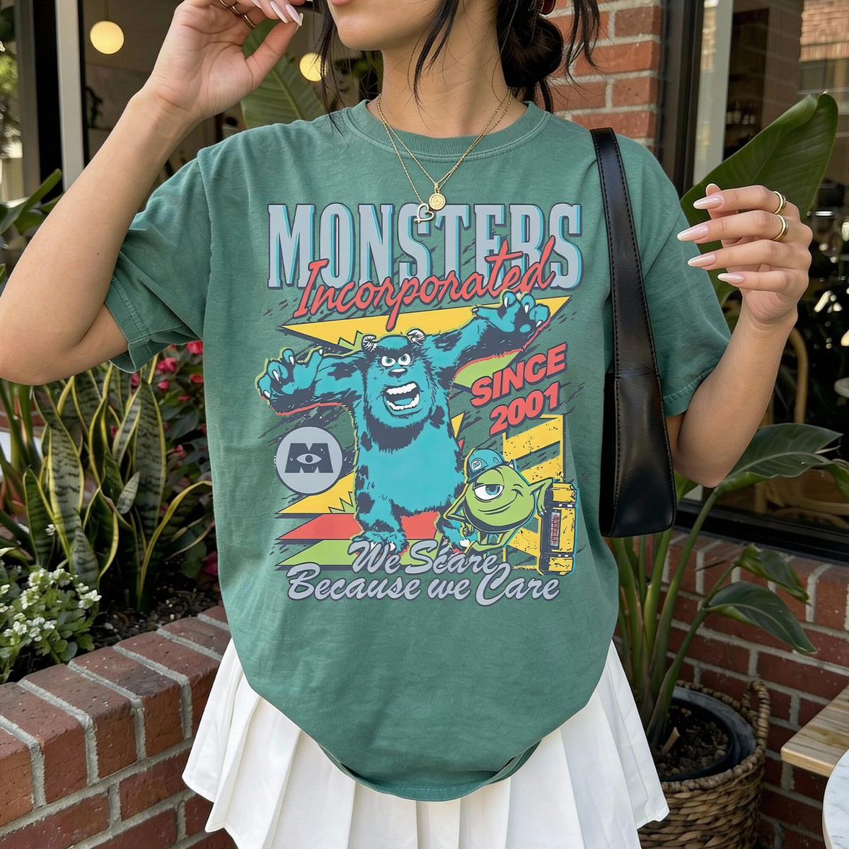 Comfort Colors Monsters Incorporated Since 2001 We Scare Because We Care TShirt Monsters University Disney Sulley  Mike Monster Inc Tee