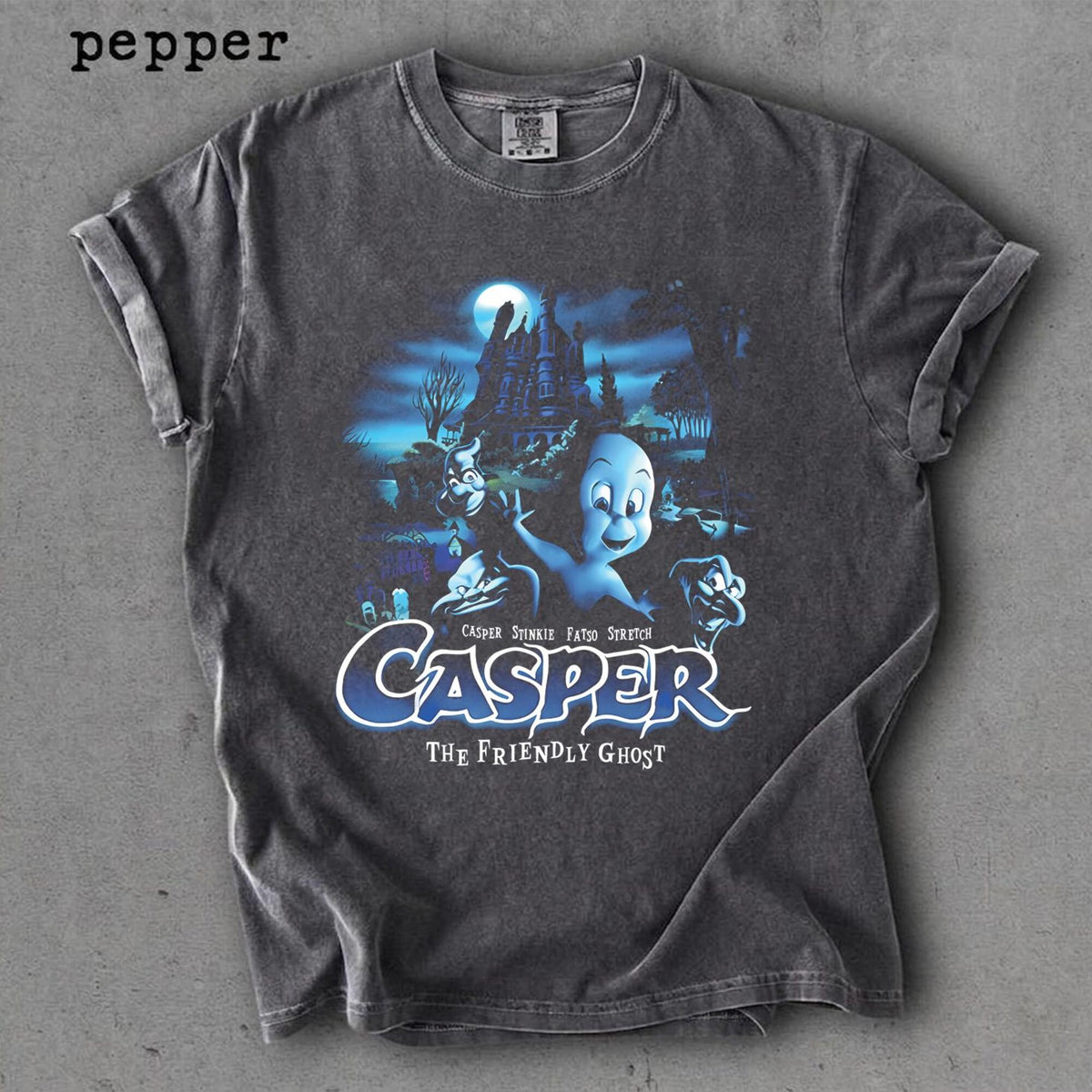 Comfort Colors Halloween Casper Graphic Tshirt Funny Spooky Movie Shirt Trick Or Treat Unisex Tee Top Gift For Him Her