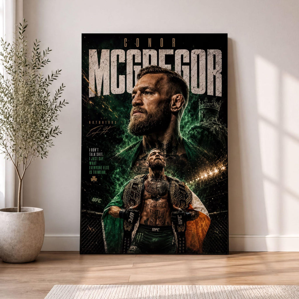 Conor McGregor UFC MMA Irish Champion Sports Decor - Poster | Canvas Wall Art Print