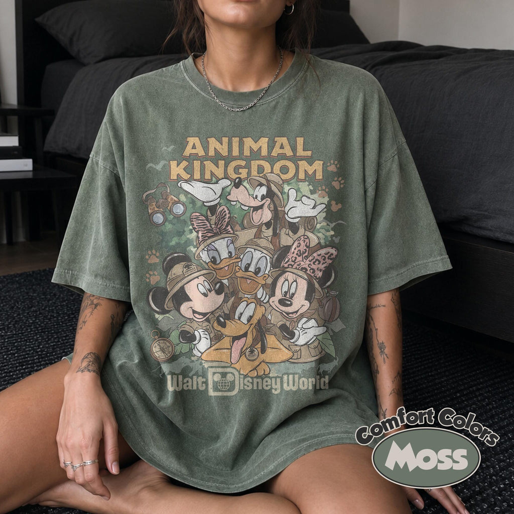 Retro Disney Mickey  Friends Animal Kingdom Shirt Walt Disney World Trip Tee Lets Get Wild Gift Shirt Disneyland Holiday Family Shirt