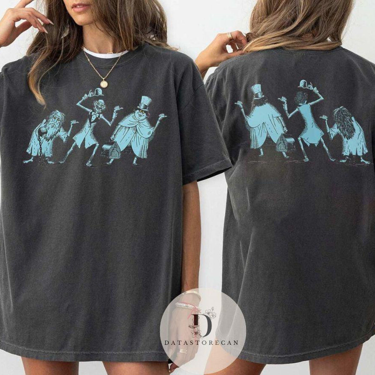 Twosided Hitchhiking Ghosts shirt The Haunted Mansion Welcome Foolish Mortals shirt WDW Disneyland Family matching Halloween shirt