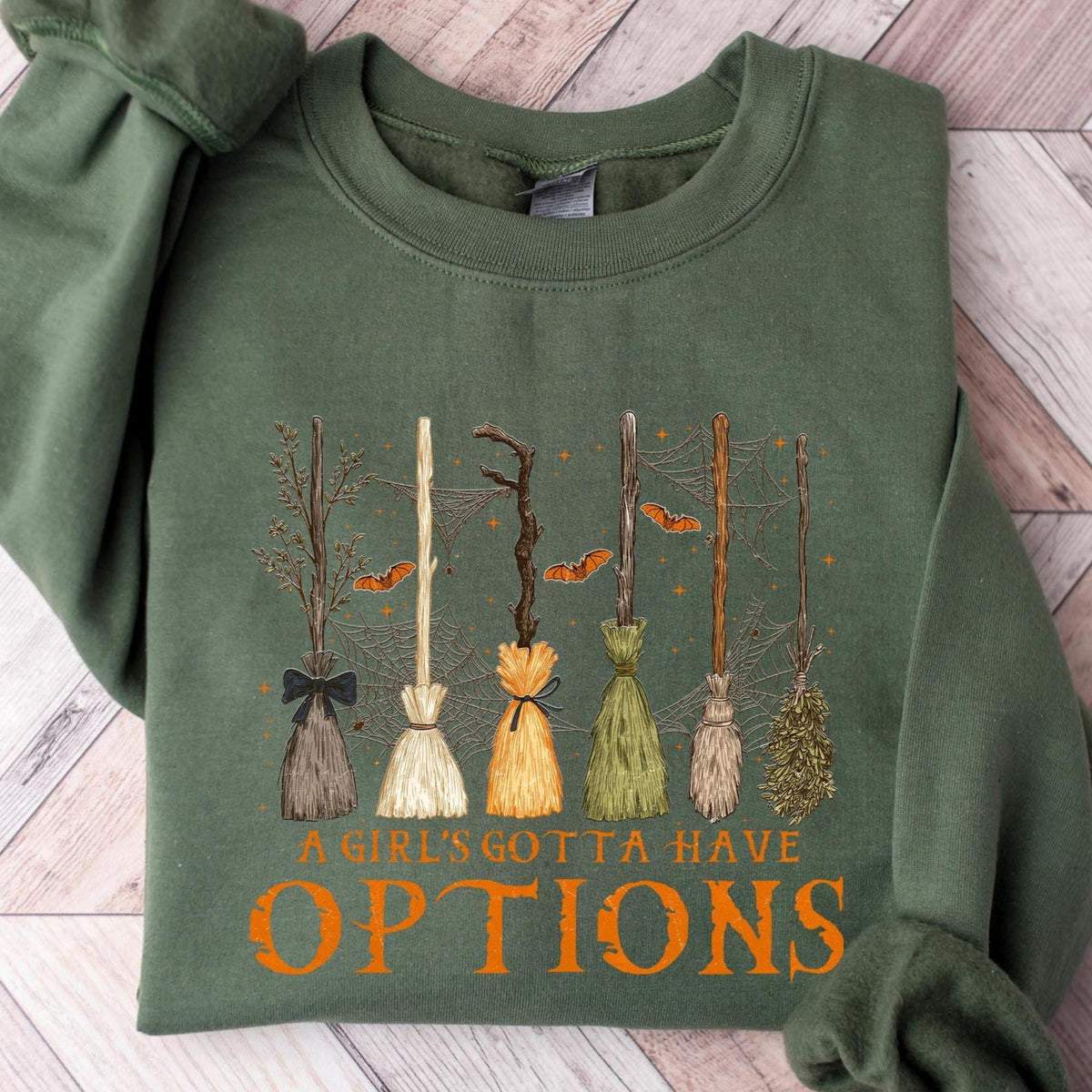 A Girl Gotta Have Options Sweatshirt Retro Halloween Sweater Witches Halloween Sweat Spooky Season Feeling Witchy Sweat Trendy Halloween