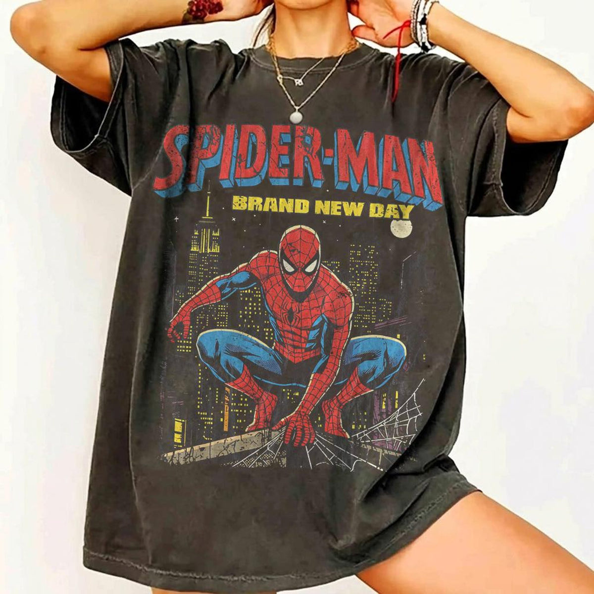 Comfort Colors Vintage Spider Man Brand New Day Shirt Women, Retro Marvel Comic Cover Superhero Graphic Tee, Fan Gift for Her Aesthetic
