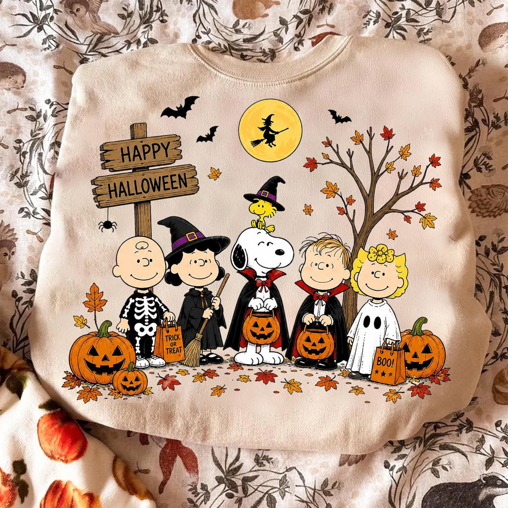 Comfort Colors Snoopy Halloween Shirt Women, Peanuts Charlie Brown Ghost Woodstock Lucy Pumpkin Spooky Graphic Tee, Gift for Her Aesthetic