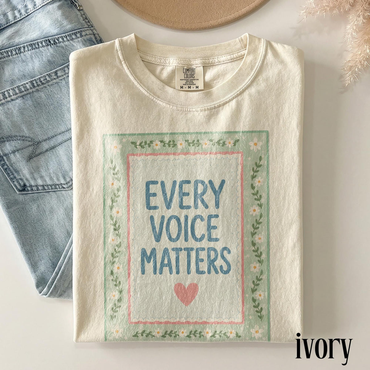 Every Voice Matters Graphic Tee Inspirational Teacher Classroom Inclusion Shirt Positive Student Support Top Comfort Colors Gift Tee