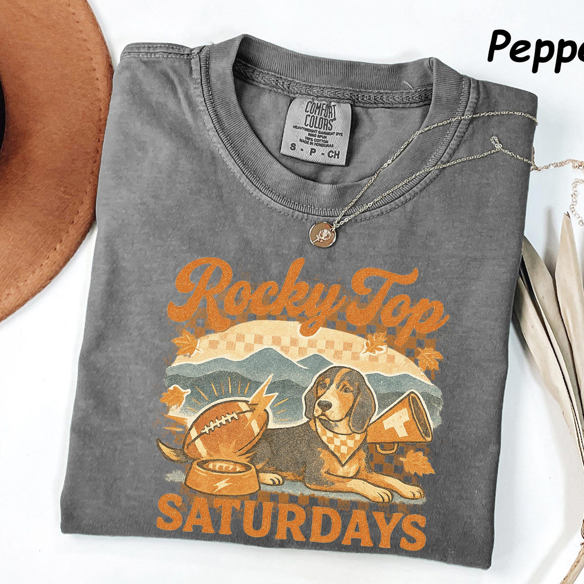 Comfort Colors Rocky Top Tennessee Football Shirt Women, Mascot Preppy Vintage Graphic Tee, Tennessee Lover Fan Gift for Her Aesthetic