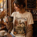 Practical Magic House TShirt  Vintage Halloween Cottage Pumpkins