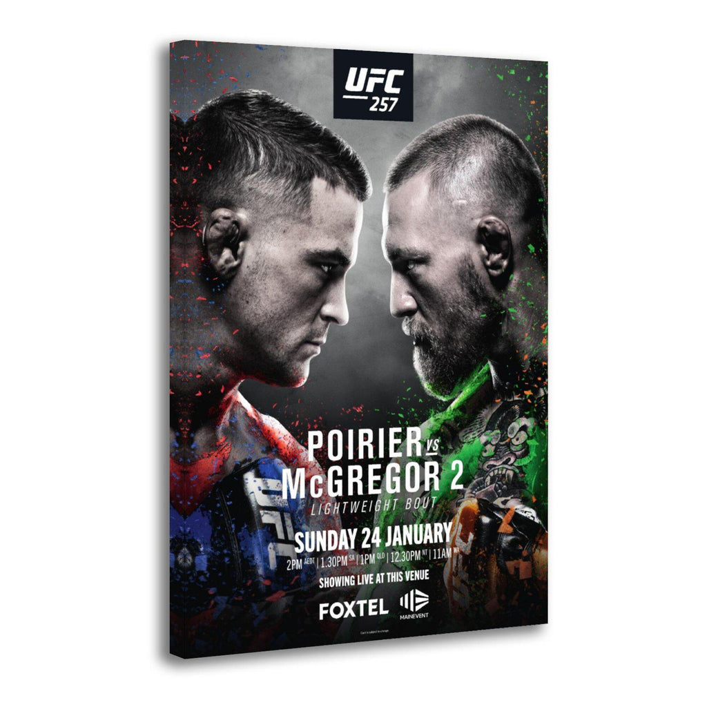 UFC 257 Dustin Poirier vs Conor "Notorious" McGregor Living Room Walls Decor Home - Poster | Canvas Wall Art Print