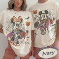 Comfort Colors Retro Mickey Minnie Halloween Couple Shirts Mickey Halloween Shirt Spooky Season Tee Disney Halloween Matching Shirts