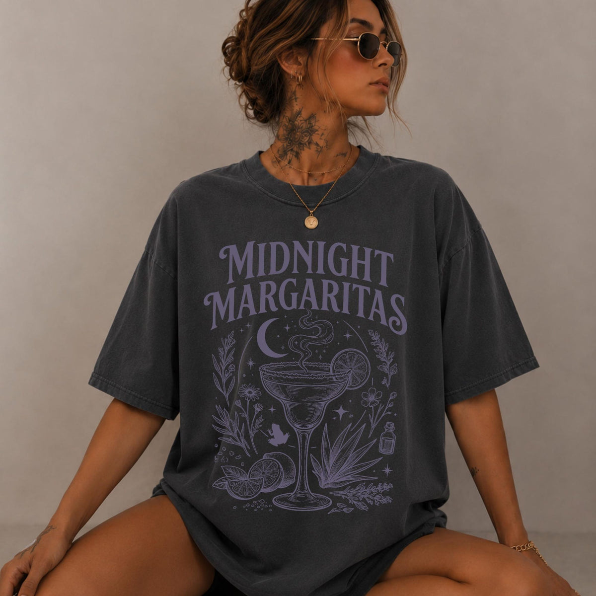 Comfort Colors Vintage Midnight Margaritas Shirt Practical Magic Tee Retro Halloween Movie Shirt Spooky Season Gift Halloween Shirt