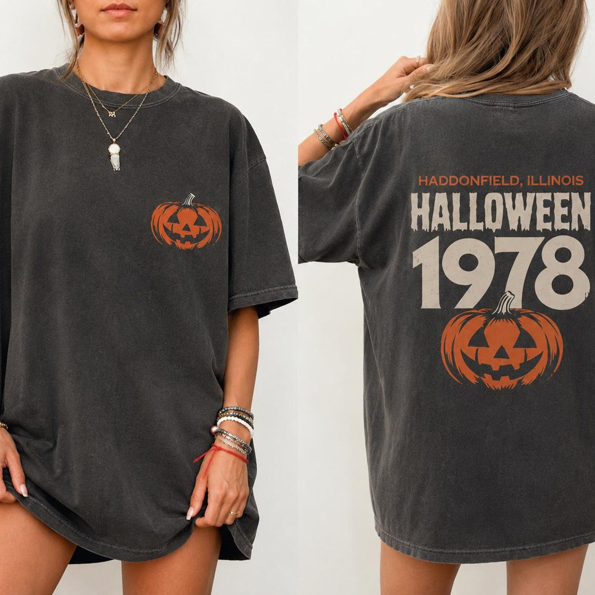 Halloween 1978 Haddonfield Comfort Colors Shirt Vintage Halloween Shirt Halloween Pumpkin Shirt Horror Movie Tshirt Retro Halloween Tee
