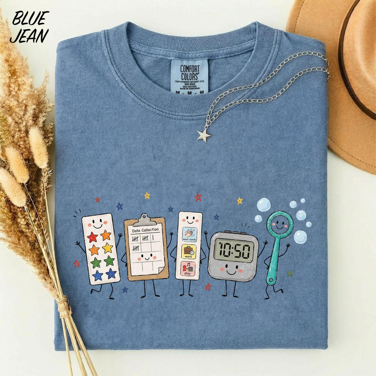 Behavior Chart Shirt Cute ABA Therapy Graphic Tee Data Collection Comfort Colors TShirt Gift for Behavior Analysts and Teachers