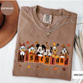 Comfort Colors Mickey and Friends Autumn Fall Shirt Women, Disneyland Fall Vibes Disney Family Halloween Trip Boo Spooky Graphic Tee, Gift for Her Aesthetic
