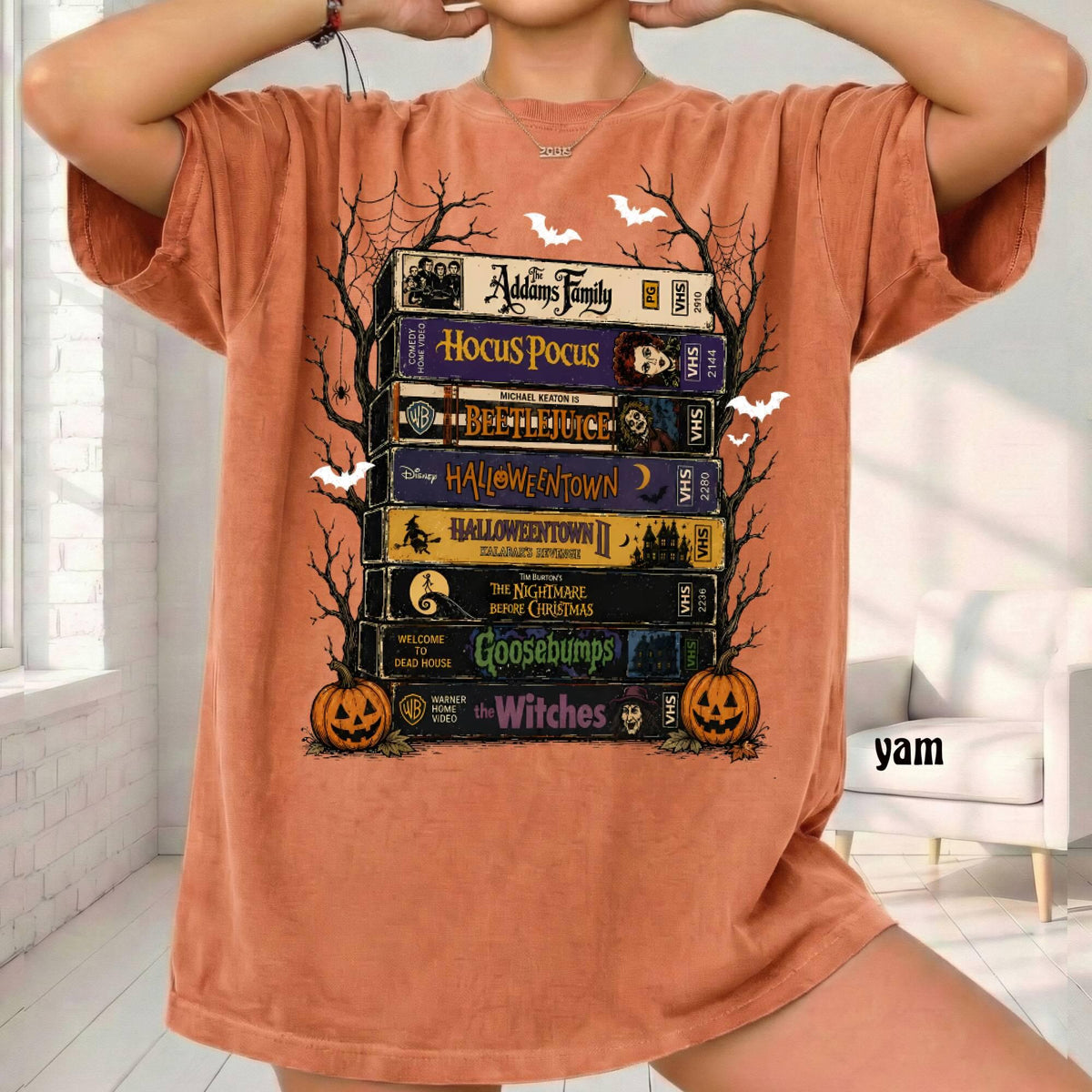 Comfort Colors Vintage Halloween VHS Shirt Retro Spooky Season Tee Funny Halloween Movies Tshirt  Horror Scary Movie Outfit