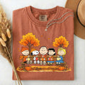 Comfort Colors Cozy Fall Friends Shirt Autumn Coffee Lover Tee Cute Pumpkin Season Graphic Tee Fall Bench Illustration Cozy Autumn Gift