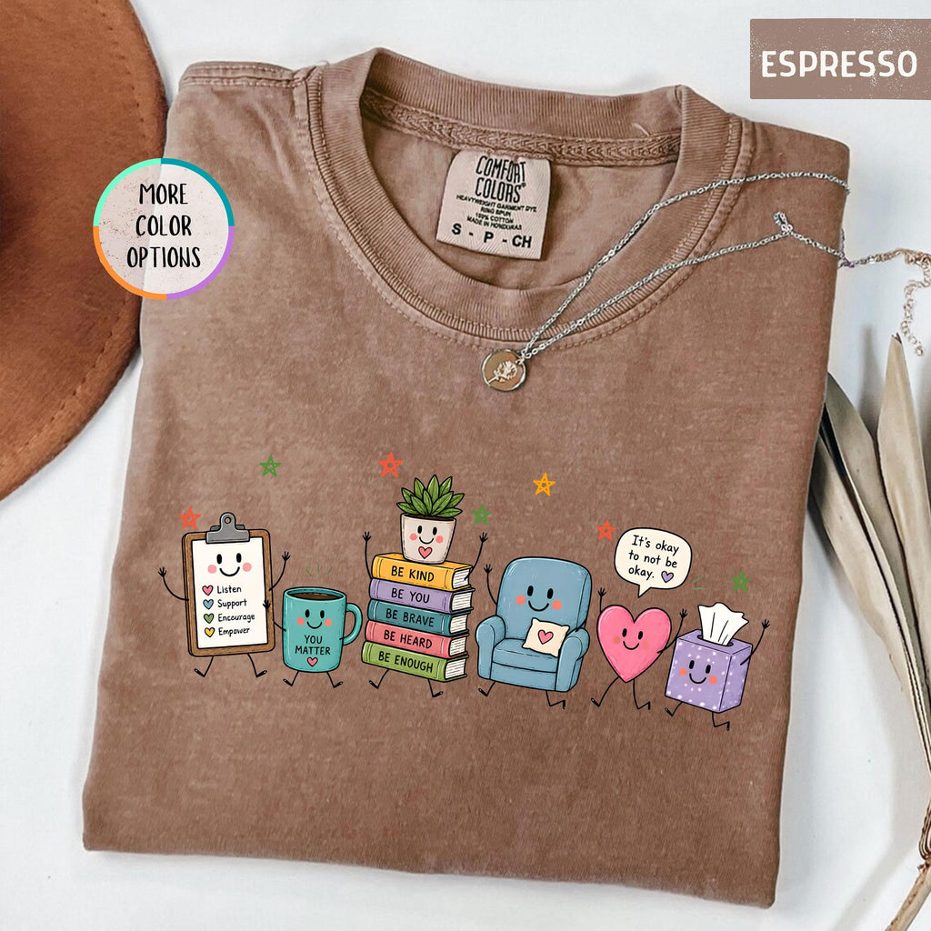 Comfort Colors School Counselor TShirt Mental Health Matters Shirt School Psychologist Shirt Positive Teacher Shirt Back to School Tee