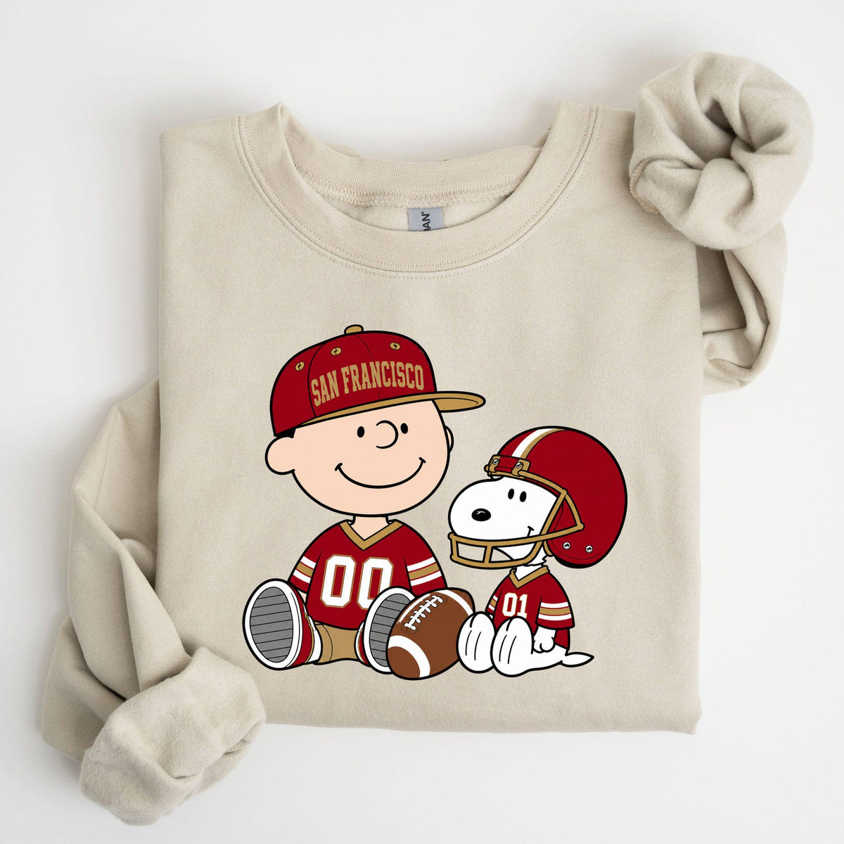 Comfort Colors San Francisco Football Snoopy Shirt Women, Cute Kids Holiday Game Day Charlie Brown Cartoon Graphic Tee, Christmas Fan Gift for Her Aesthetic