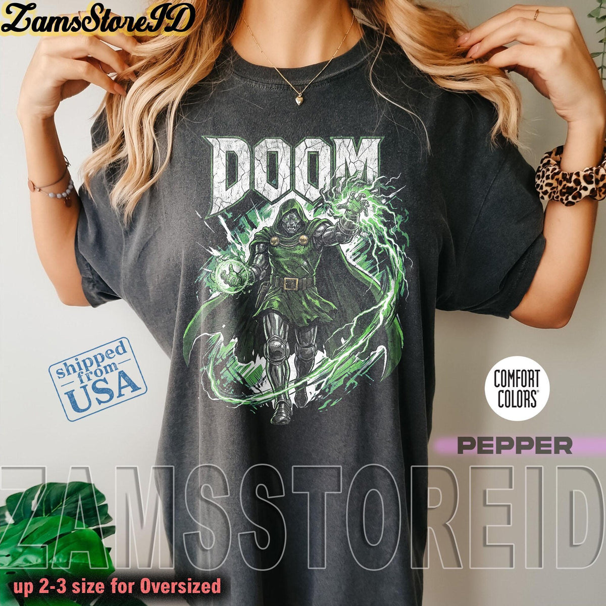Comfort Colors Vintage Doctor Doom Victor Von Doom Shirt Women, Retro Marvel Comics Supervillain Merch Graphic Tee, Fan Gift for Her Aesthetic