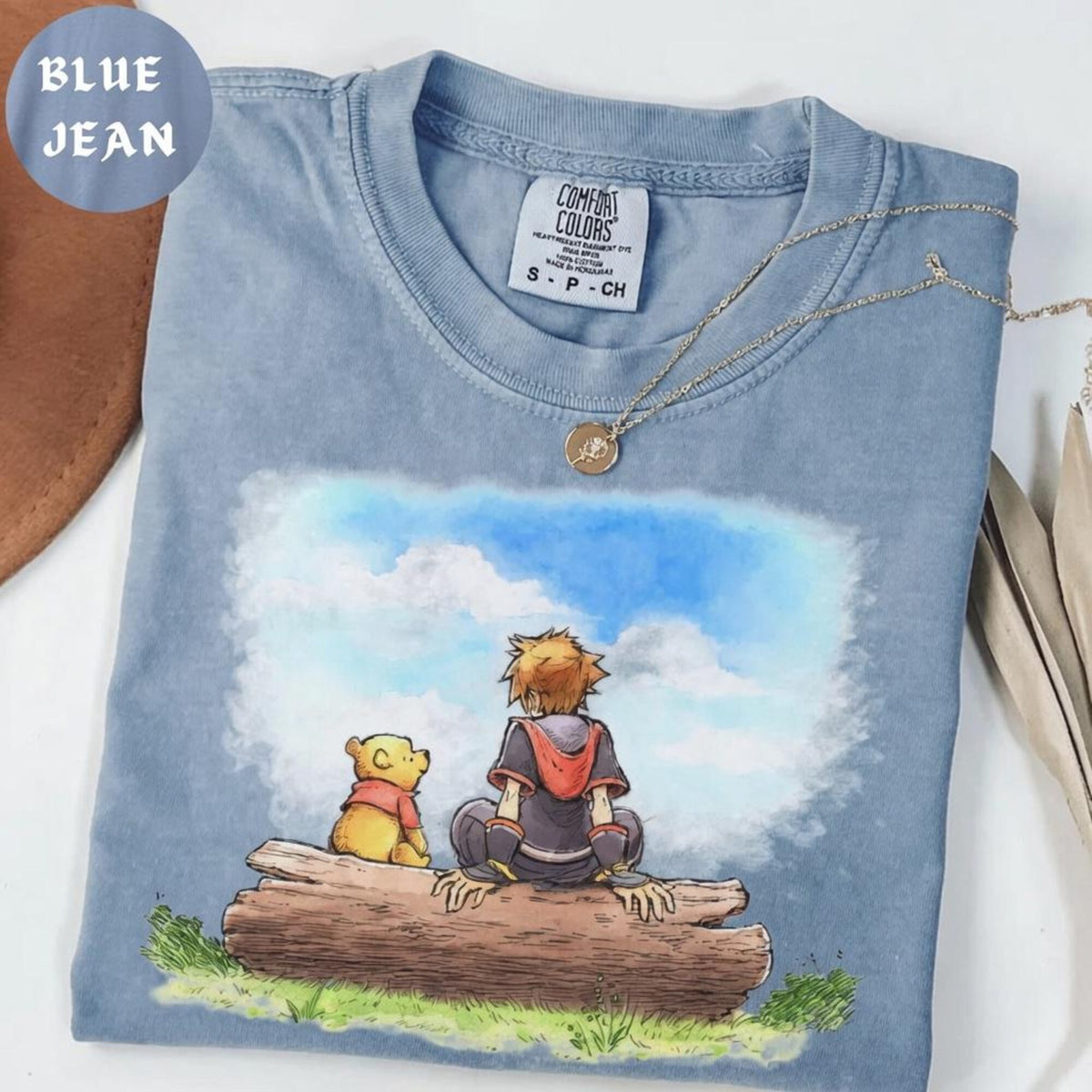 Retro Kingdom Hearts Sora Winnie The Pooh Shirt Video Game Fan Gift Tee Disneyland Family Matching Trip Shirt Disney Kingdom Heart 2