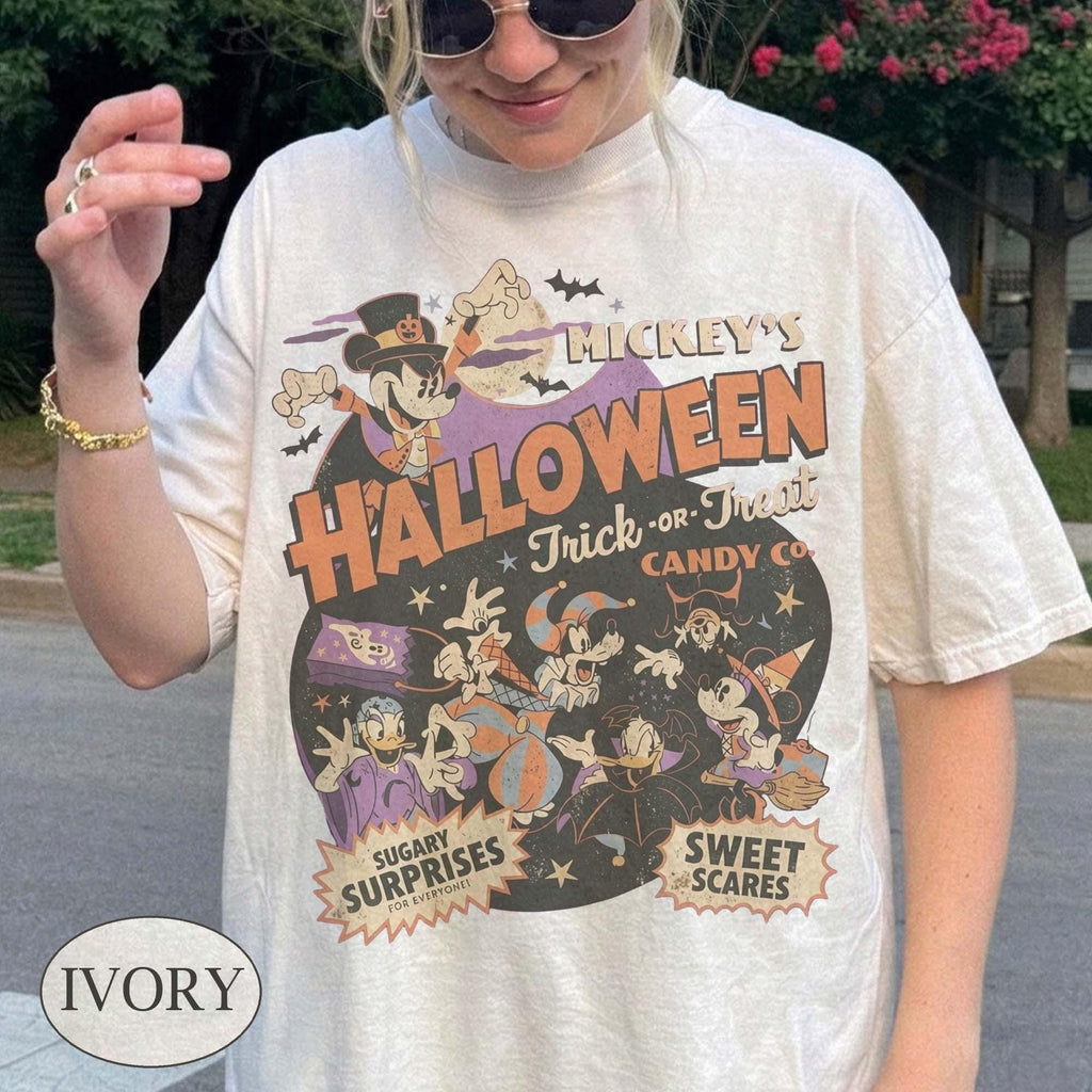Vintage Mickey Mouse Halloween Shirt Mickeys Not So Scary Halloween Party Tee Trick Or Treat Disneyland Halloween Family Matching Tee