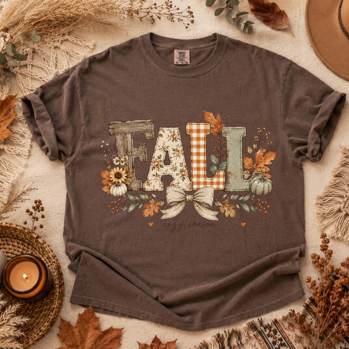 Fall Pumpkin Shirt Floral Fall TShirt Autumn Harvest Tee Cozy Thanksgiving Shirt Cute Pumpkin Graphic Tee Rustic Fall Gift for Women
