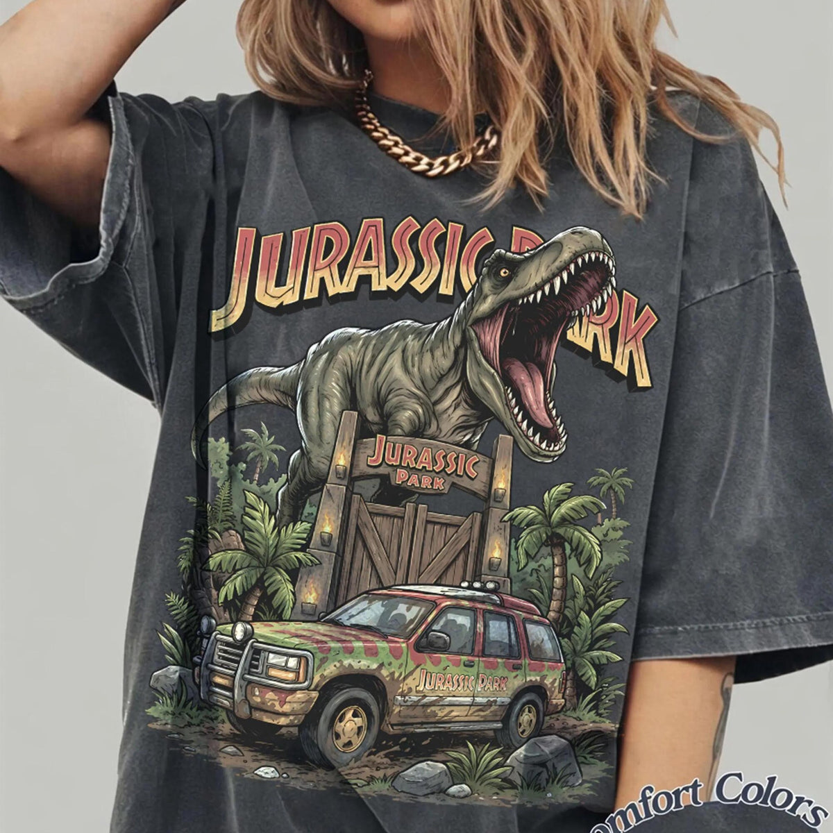 Vintage Jurassic Park Shirt Retro Universal Studios Vacation Tee Jurassic World Dinosaur Graphic Top Comfort Colors Movie Fan Gift Shirt