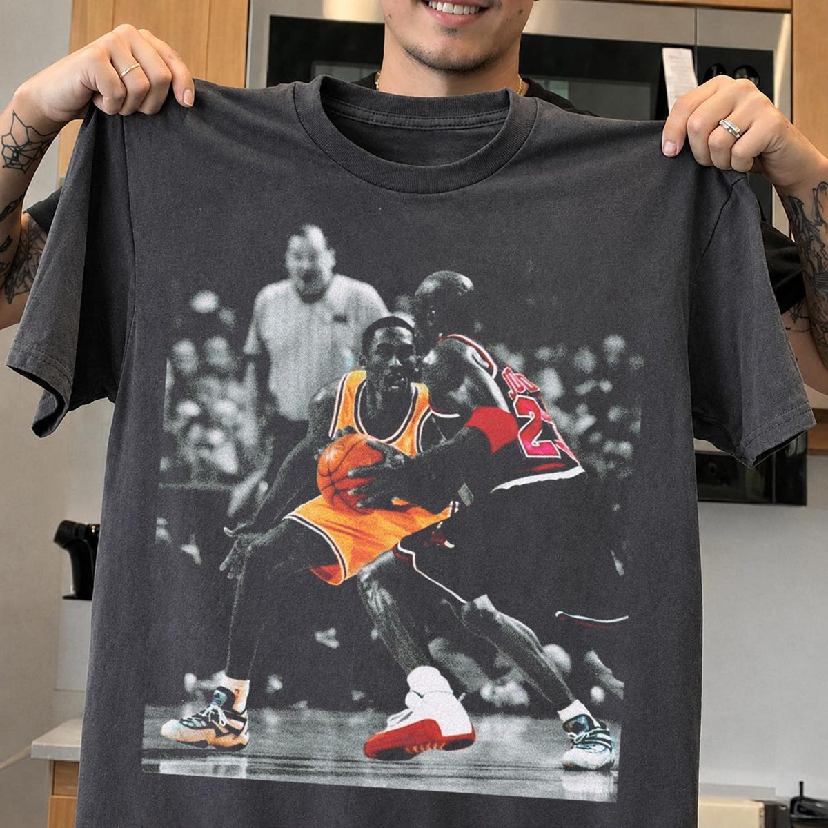 Comfort Colors Vintage Kobe and Michael Jordan Legend Shirt Women, Basketball Game Day Graphic Tee, Fan Gift for Her Aesthetic