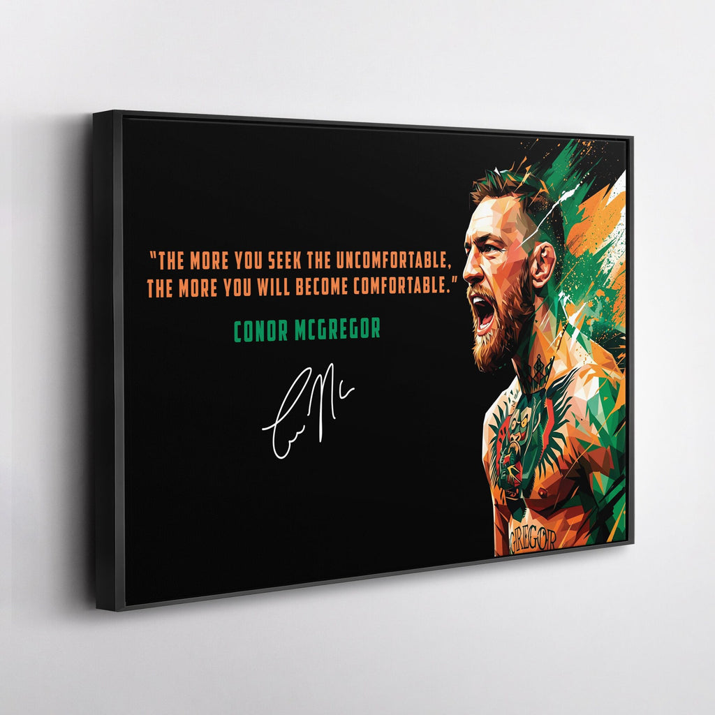 Conor McGregor MMA Decor Motivational Quote Sports Style Fan Gift - Poster | Canvas Wall Art Print