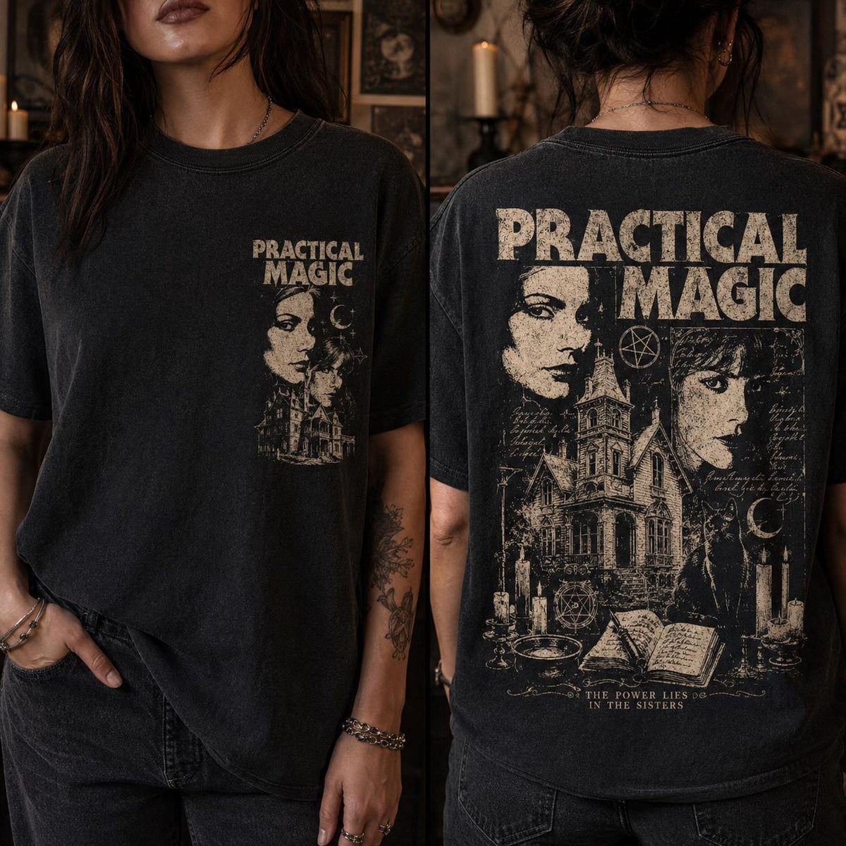 Comfort Colors Practical Magic 1998 Shirt Women, Sally Gillian Owens Horror Movie Halloween Midnight Margaritas Graphic Tee, Fan Gift for Her Aesthetic