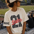 Comfort Colors Custom Number and Name Shirt Personalized Sports Mascot TeeYour Number College Football Game Day Gift