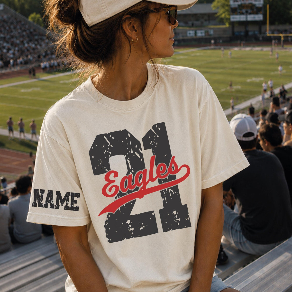 Comfort Colors Custom Number and Name Shirt Personalized Sports Mascot TeeYour Number College Football Game Day Gift