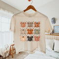 Comfort Colors Preppy Mickey Minnie Pumpkin Halloween Fall Shirt Women, Boho Floral Pumpkin Patch Tis the Season Autumn Trendy Graphic Tee, Gift for Her Aesthetic