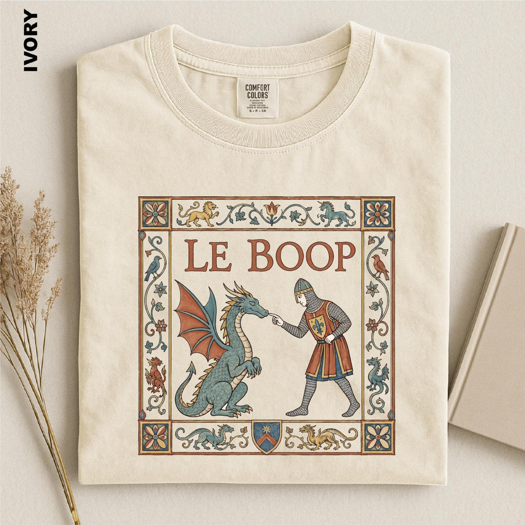 Le Boop Dragon Shirt Comfort Colors Medieval Tee Funny Knight and Dragon Sweatshirt Fantasy Meme Lover Gift Renaissance FairÊApparel