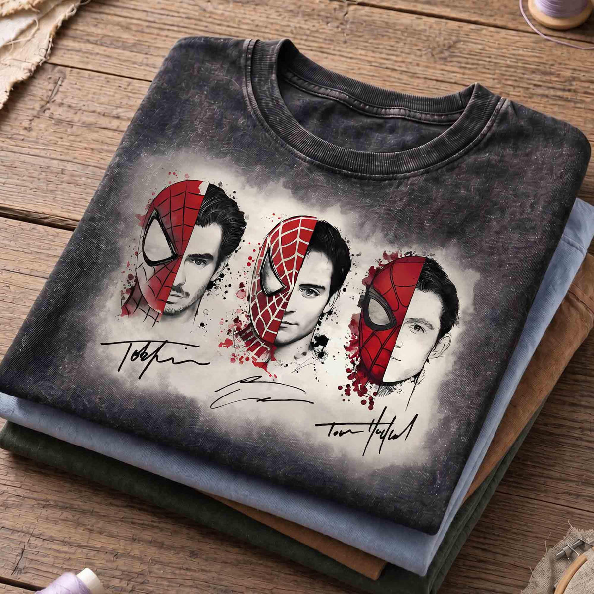 Comfort Colors Vintage Three Peter Parker Spider Man No Way Home Shirt Women, Washed Marvel Comic Cover Superhero Graphic Tee, Fan Gift for Her Aesthetic