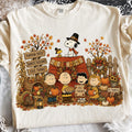Comfort Colors Thanksgiving Peanuts Snoopy Shirt Women, Charlie Brown Turkey Pumpkin Family Cartoon Graphic Tee, Gift for Her Aesthetic
