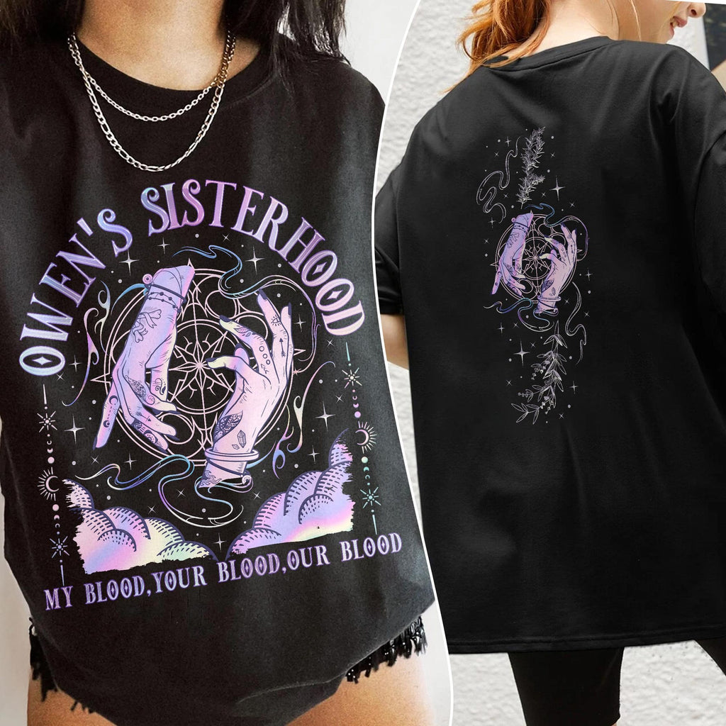 Comfort Colors Owens Sisterhood Practical Magic Shirt Women, Funny Witchy Halloween Salem Sally Gillian Spooky Graphic Tee, Gift for Her Aesthetic