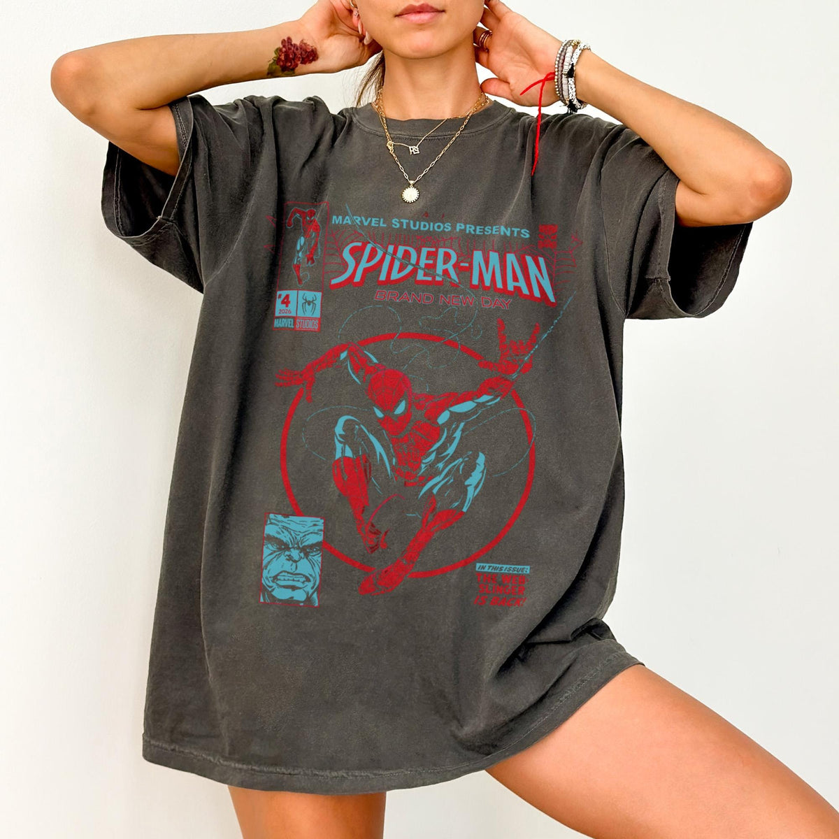 Comfort Colors Vintage Spider Man Comic Style Shirt Women, Retro Streetwear Superhero Oversized Graphic Tee, Fan Gift for Her Aesthetic