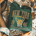 New York Knicks Vintage Sweatshirt Est 1946 Retro Game Day Orange Blue NYC Basketball Fan Hoodie Unisex