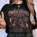 Comfort Colors Practical Magic Apothecary Shirt Women, Owens Sisters Midnight Margaritas Witchy Halloween Graphic Tee, Spooky Season Gift for Her Aesthetic