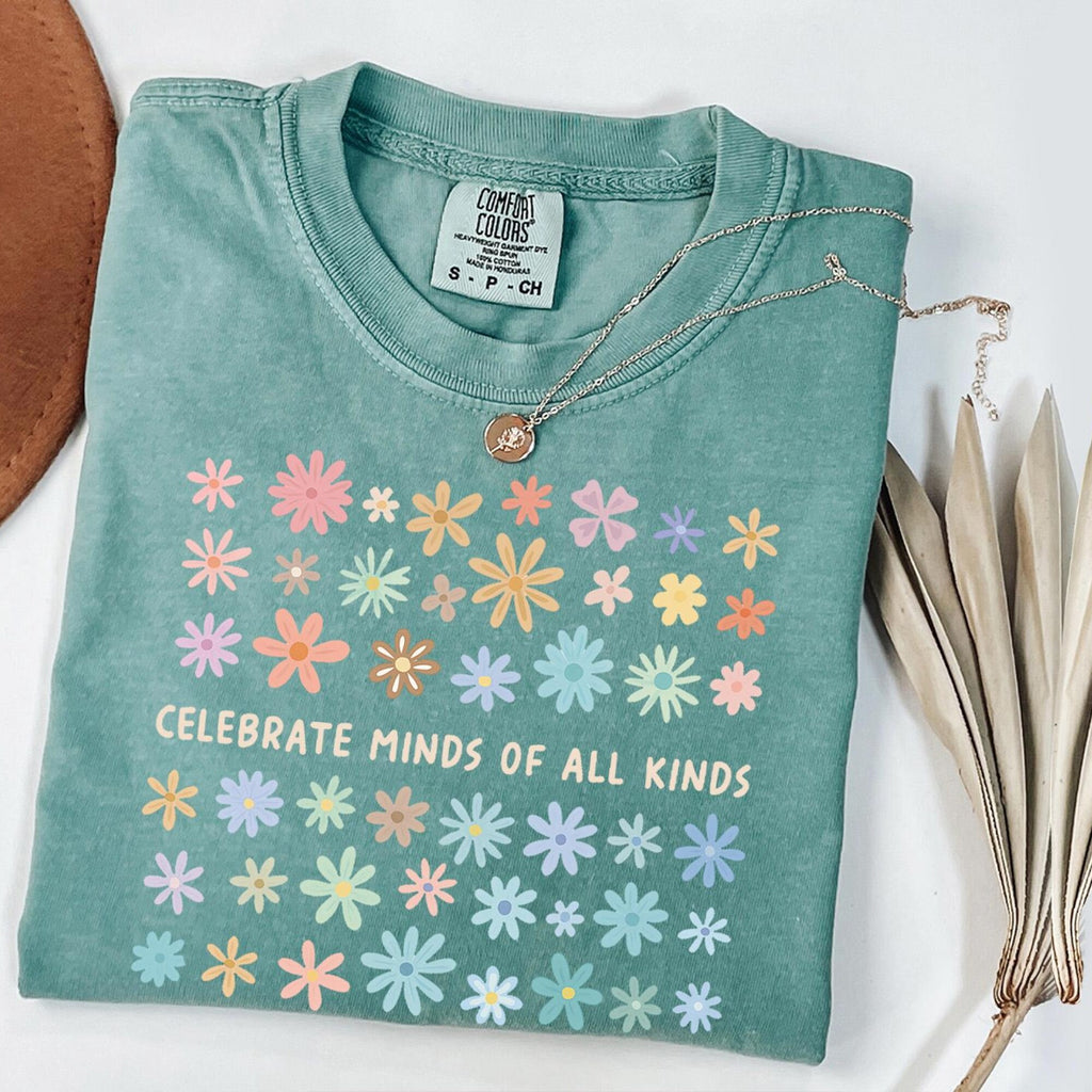 Comfort Colors Celebrate Minds of All Kinds Shirt Back To School Shirt SPED Teacher Shirt Autism Teacher Shirt Neurodiversity Shirt