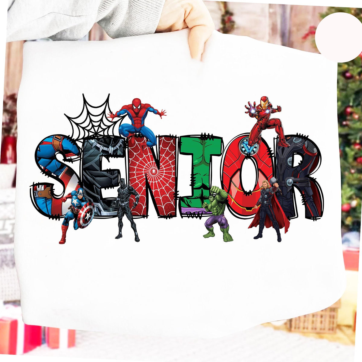 Comfort Colors Avengers Senior 2027 Shirt, Spider Man Hulk Thor Captain America Black Panther Graphic Tee, High School Back to School Fan Gift