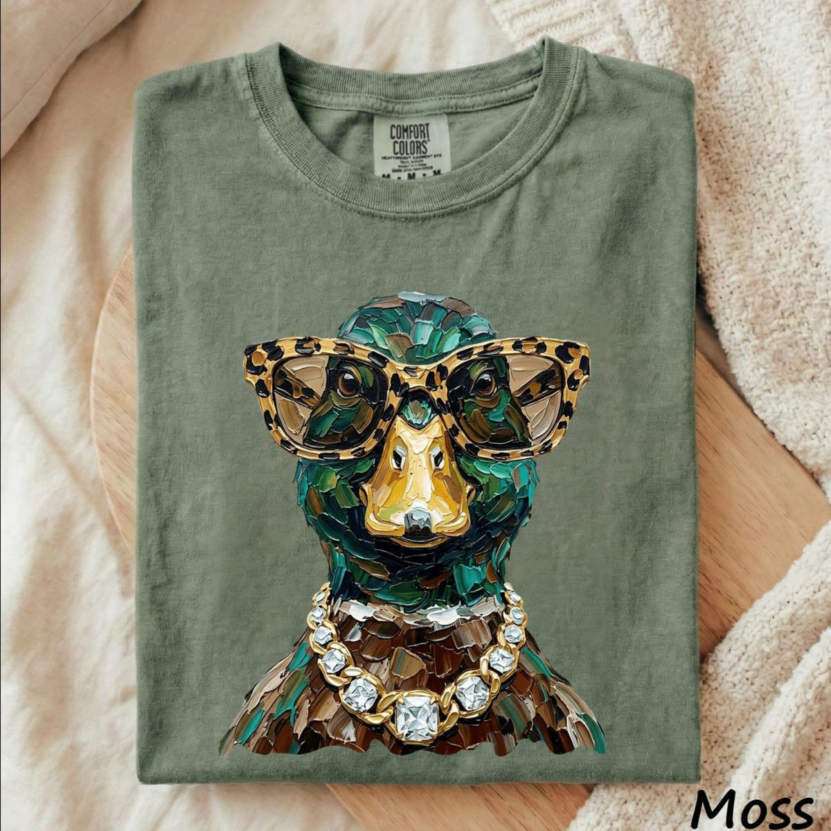 Glam Mallard Duck Comfort Colors Shirt Duck Hunting Wife Tee Duck Lover Gift Bird Lover Shirt Preppy Mallard Duck TShirt