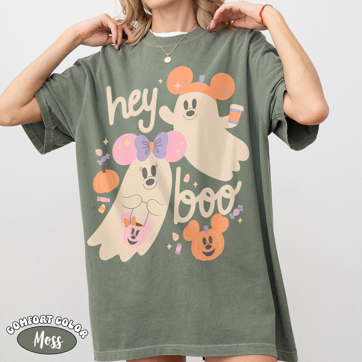Vintage Mickey Minnie Ghost Halloween Comfort Colors Shirt Boo To You Spooky Season Tee WDW Disneyland Family Halloween Party Gift 2026