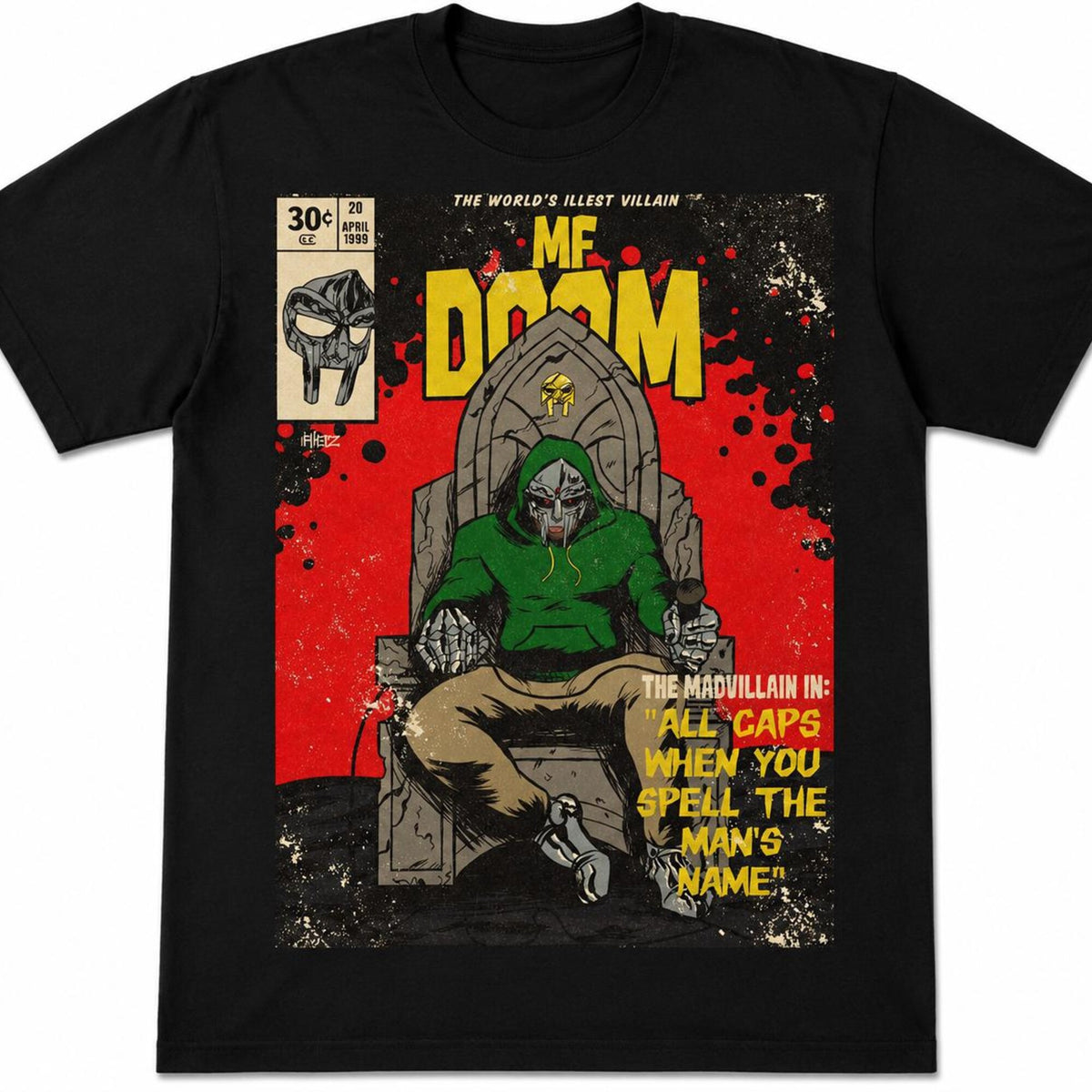 Comfort Colors MF Doom Shirt Women, Vintage Hip Hop Rap Graphic Tee, Music Fan Gift for Her Aesthetic